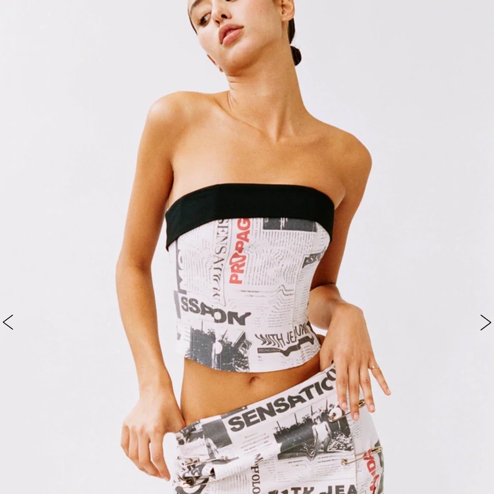 With Jean Carla Corset Read All About It XXS